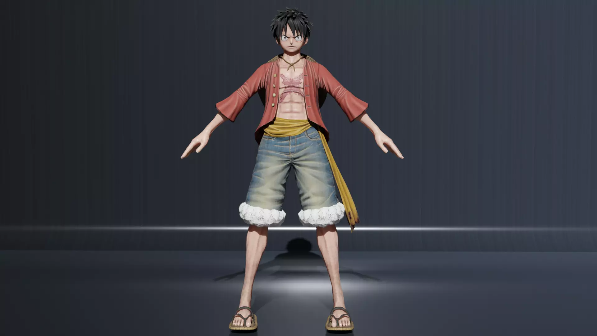 Luffy Low-poly 3D model