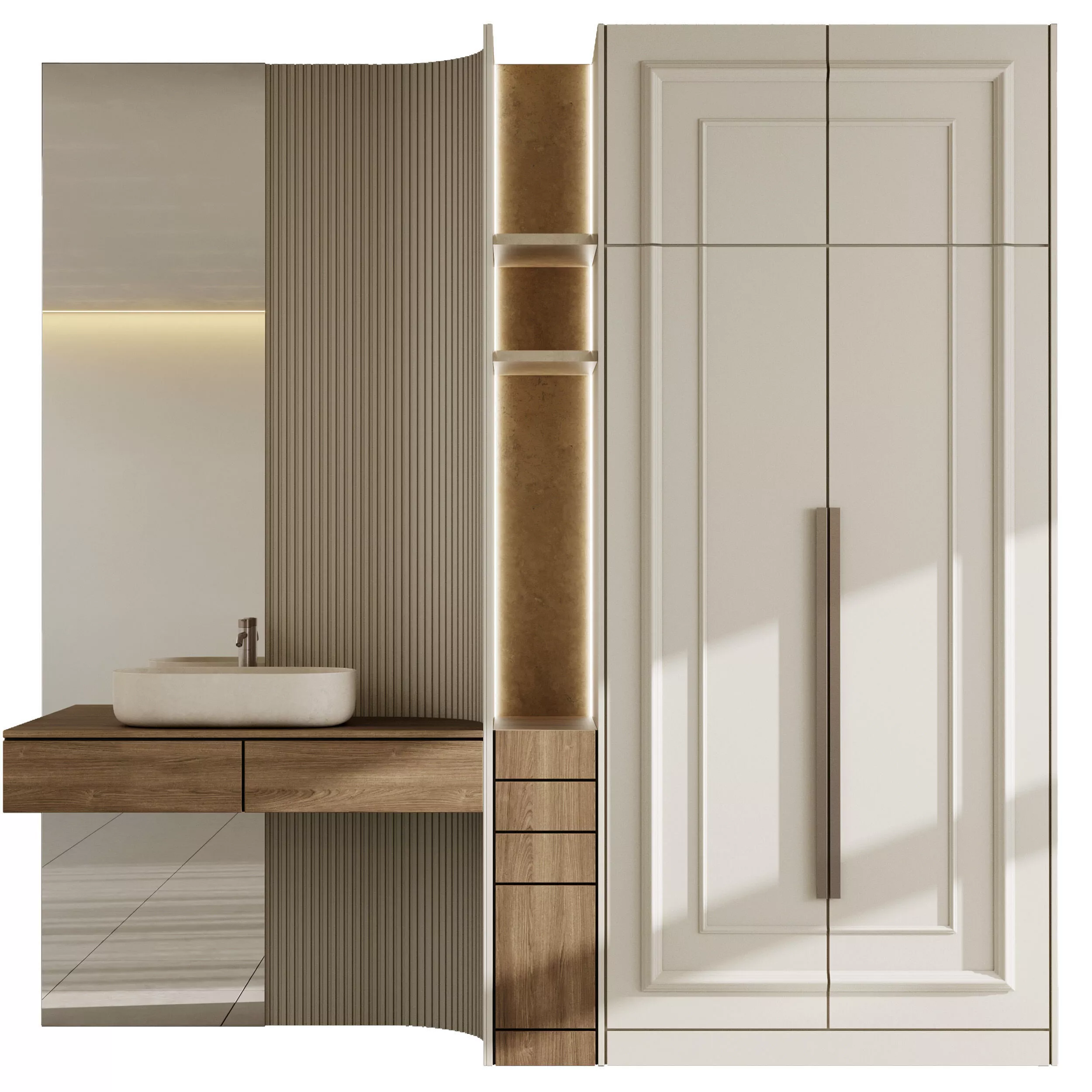 Bathroom furniture by Fauset Bathroom 231 corona Low-poly 3D model