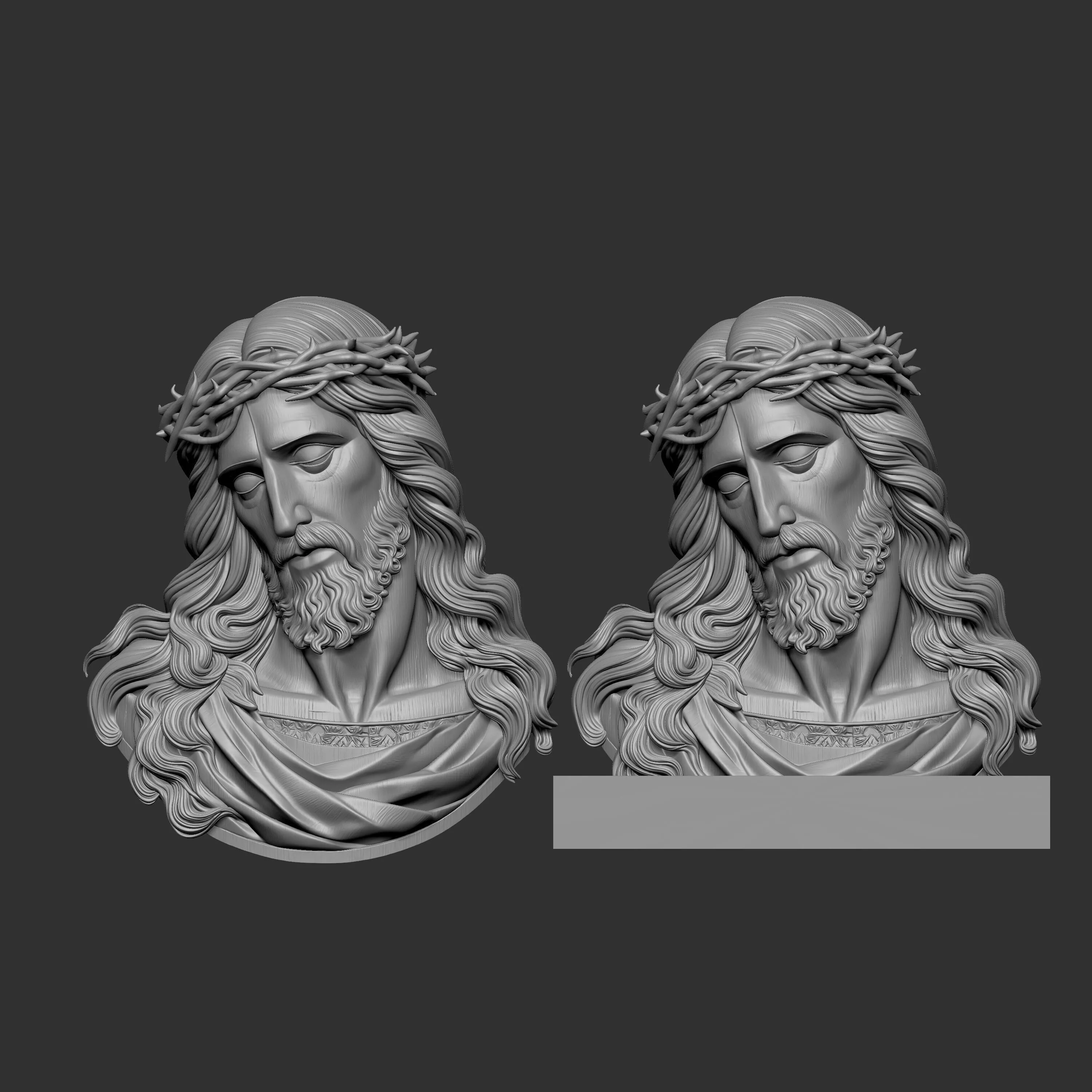 Jesus Christ wearing a crow 3D print model