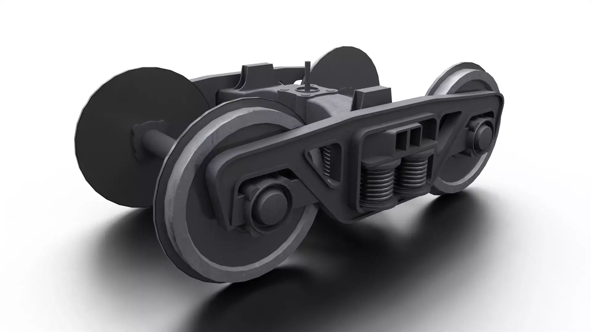 Train bogie Low-poly 3D model