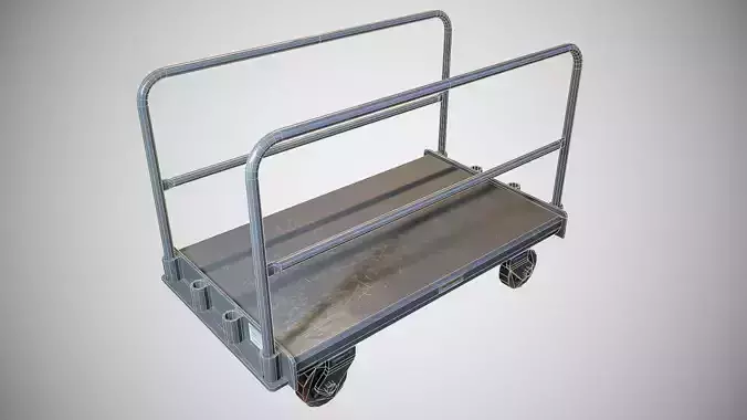 Warehouse Push Cart - Game ready prop
