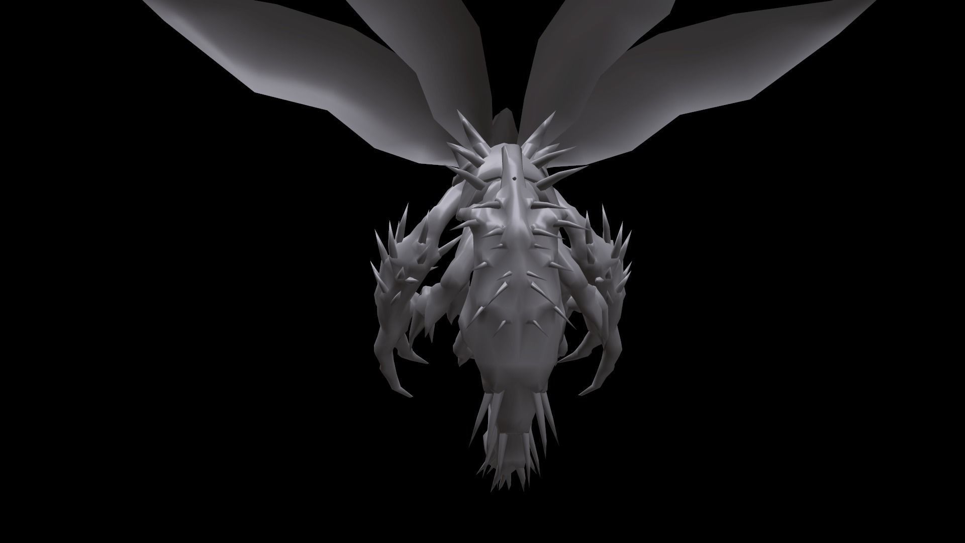 Flying carnivorous beetle Low-poly 3D model_21