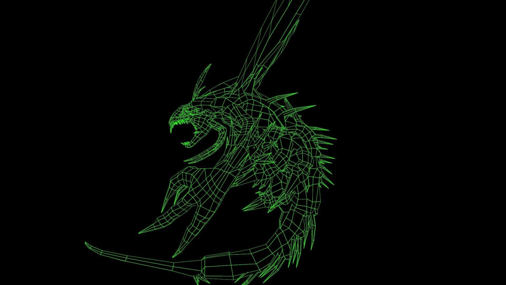 Flying carnivorous beetle Low-poly 3D model_22