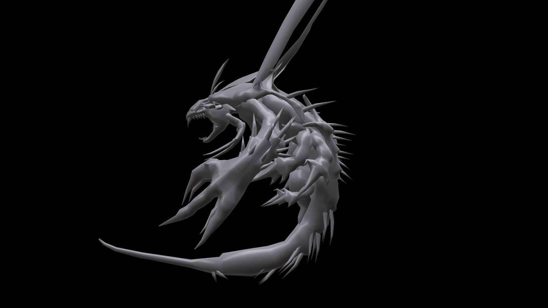 Flying carnivorous beetle Low-poly 3D model_16