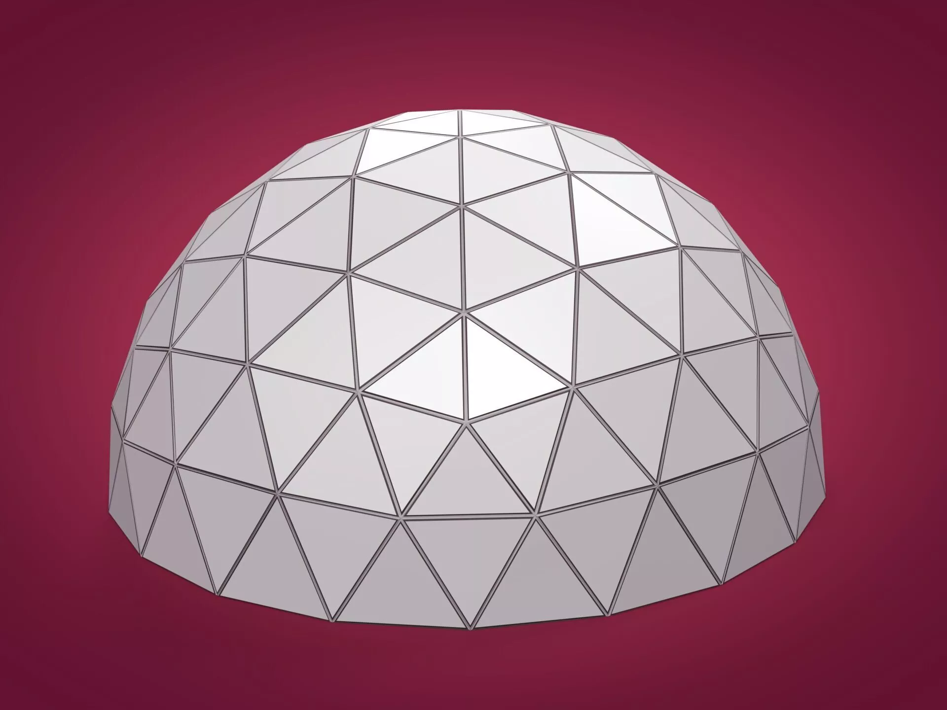 Buildings - Structures - Architectural Domes - Geodesic Dome Low-poly 3D model