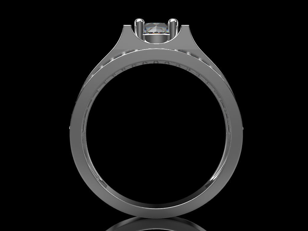 Engagement Ring 3D print model_5