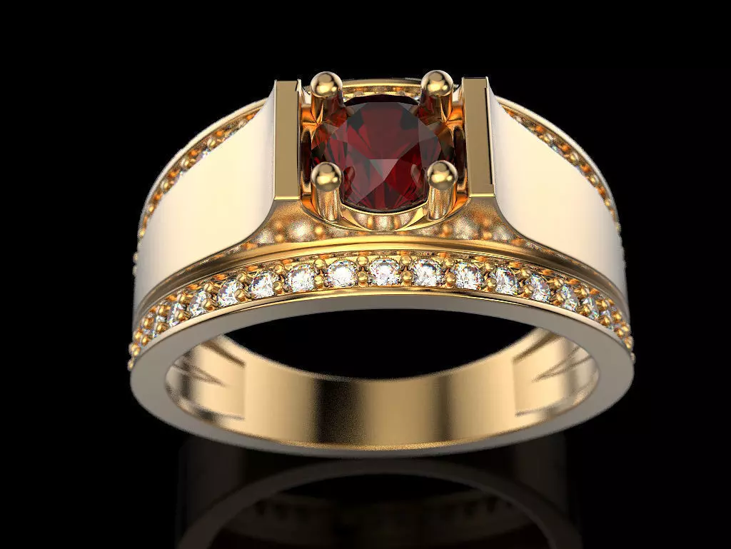 Engagement Ring 3D print model_0