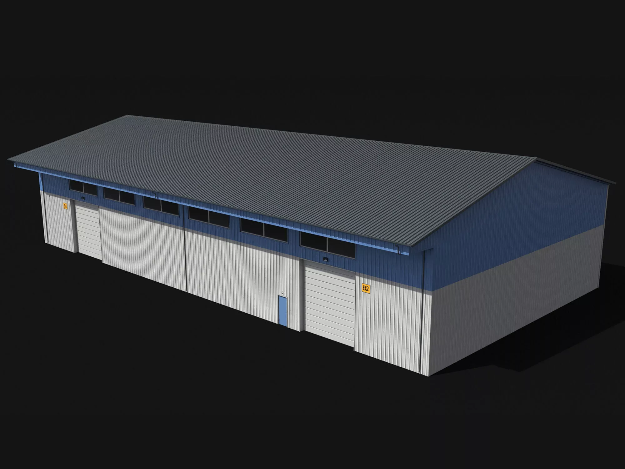 Industrial Building 72 PBR Low Poly Low-poly 3D model