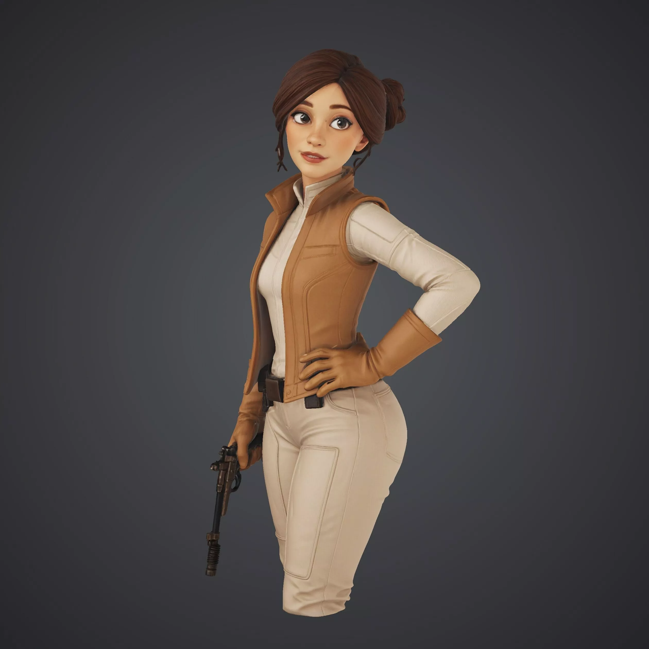Princess Leia Organa Adventurer Stylized 3D print model