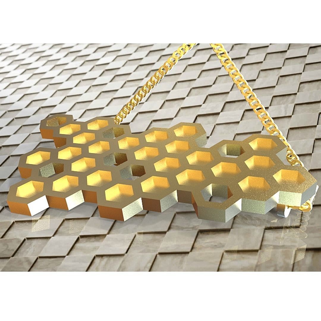 Honey pendant 2 3D print model_1