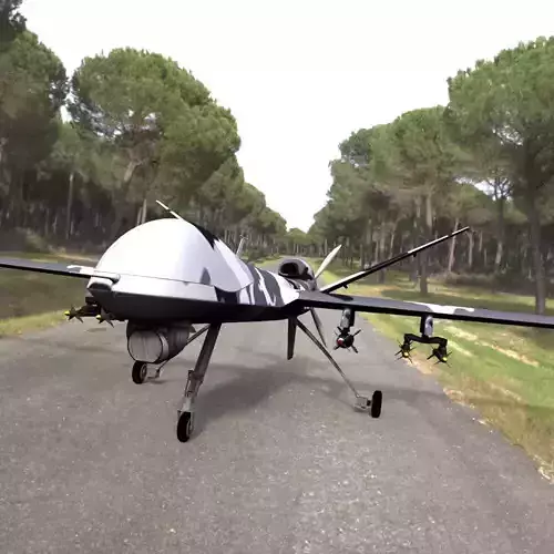 Raptor Unmanned Drone 3ds and obj format