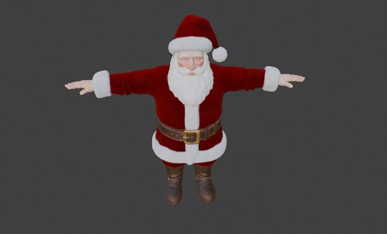 Christmas Santa Claus 3D Character Model - Animation Ready 3D model