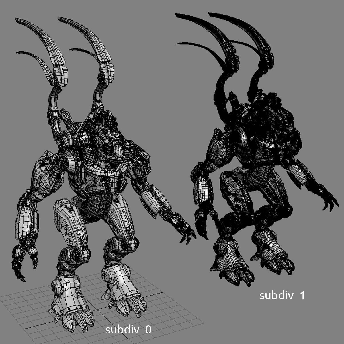 Mech Warrior Air Hight-Poly model 3D model_10