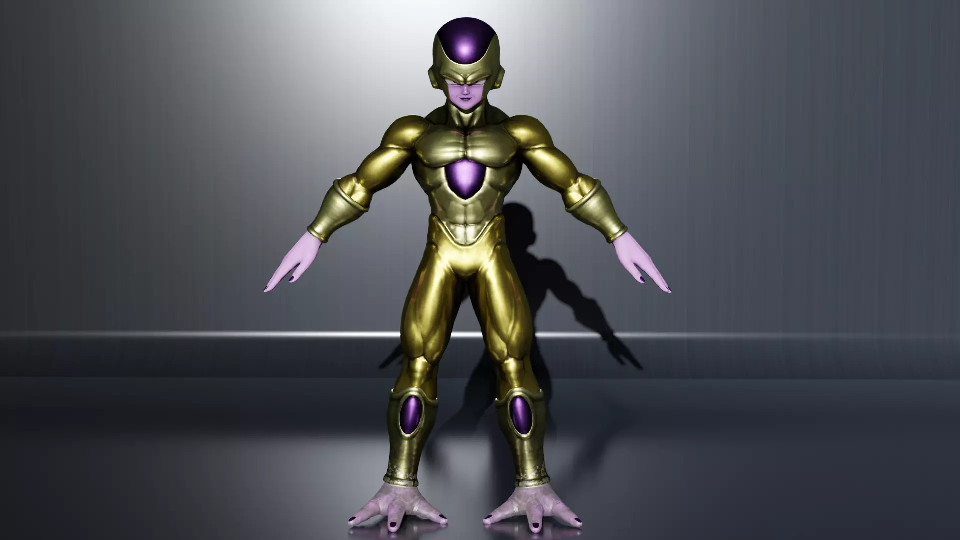 Golden Frieza Low-poly 3D model
