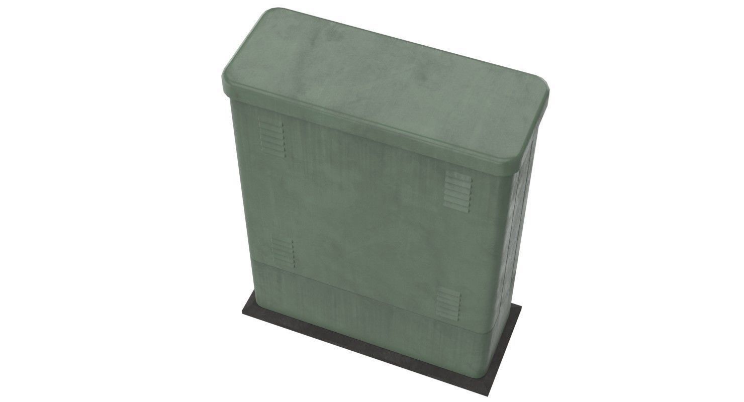 Electrical Enclosure 1 Lowpoly Low-poly 3D model_2
