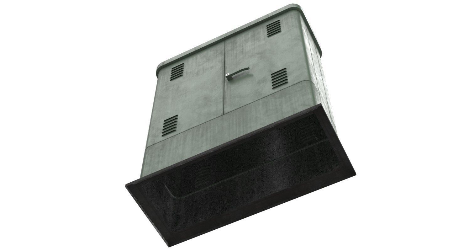 Electrical Enclosure 1 Lowpoly Low-poly 3D model_3