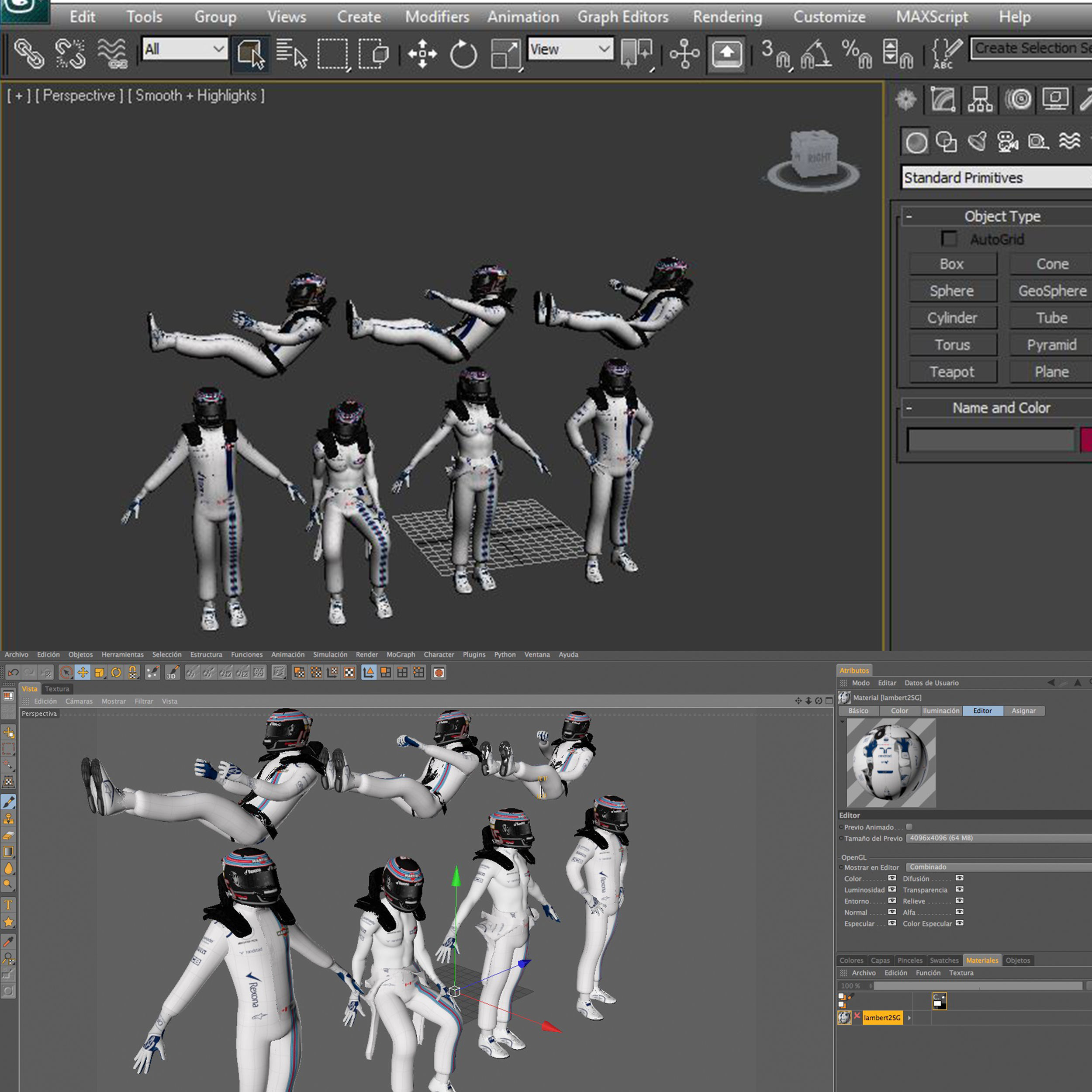 Lance Stroll 2017 Low-poly 3D model_12