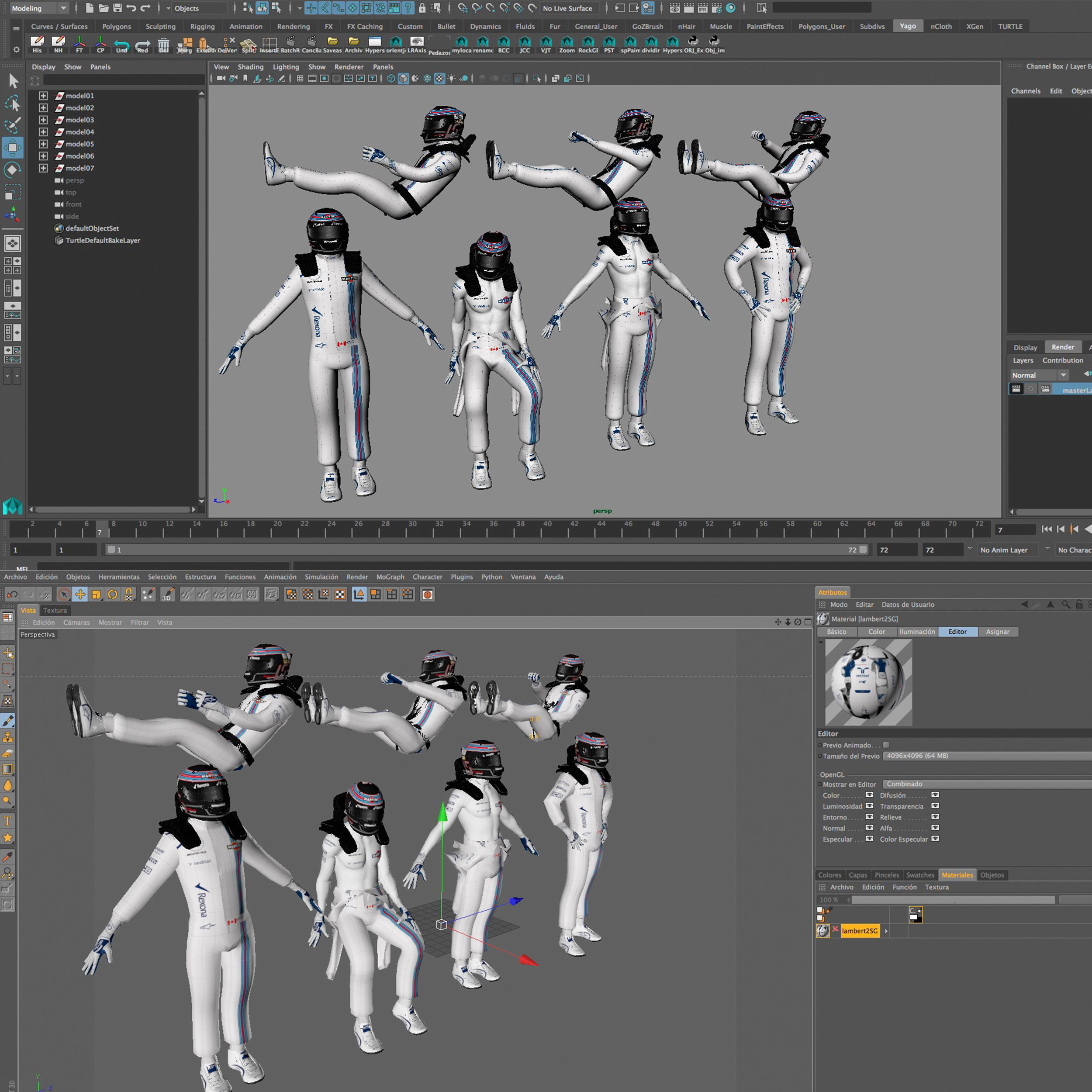 Lance Stroll 2017 Low-poly 3D model_11