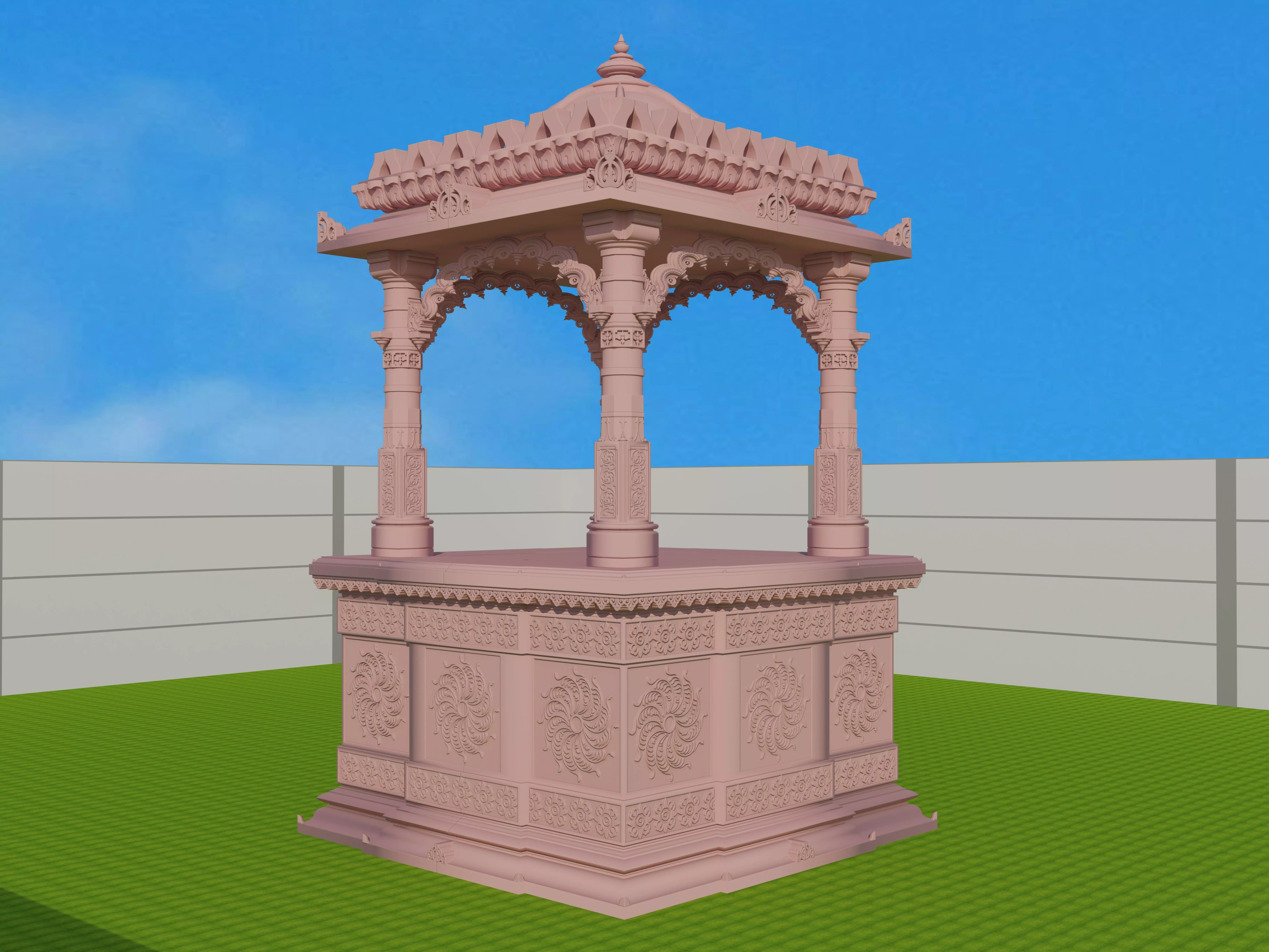 Garden Temple Free 3D model_0