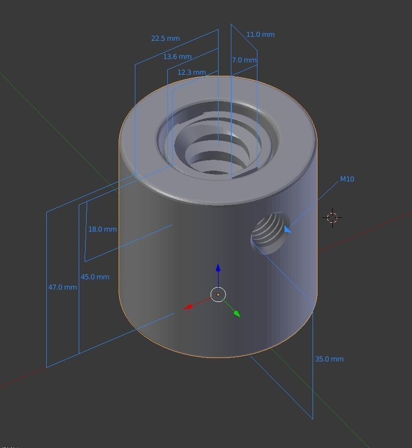 Repair Screw Nut Mechanism 3D print model