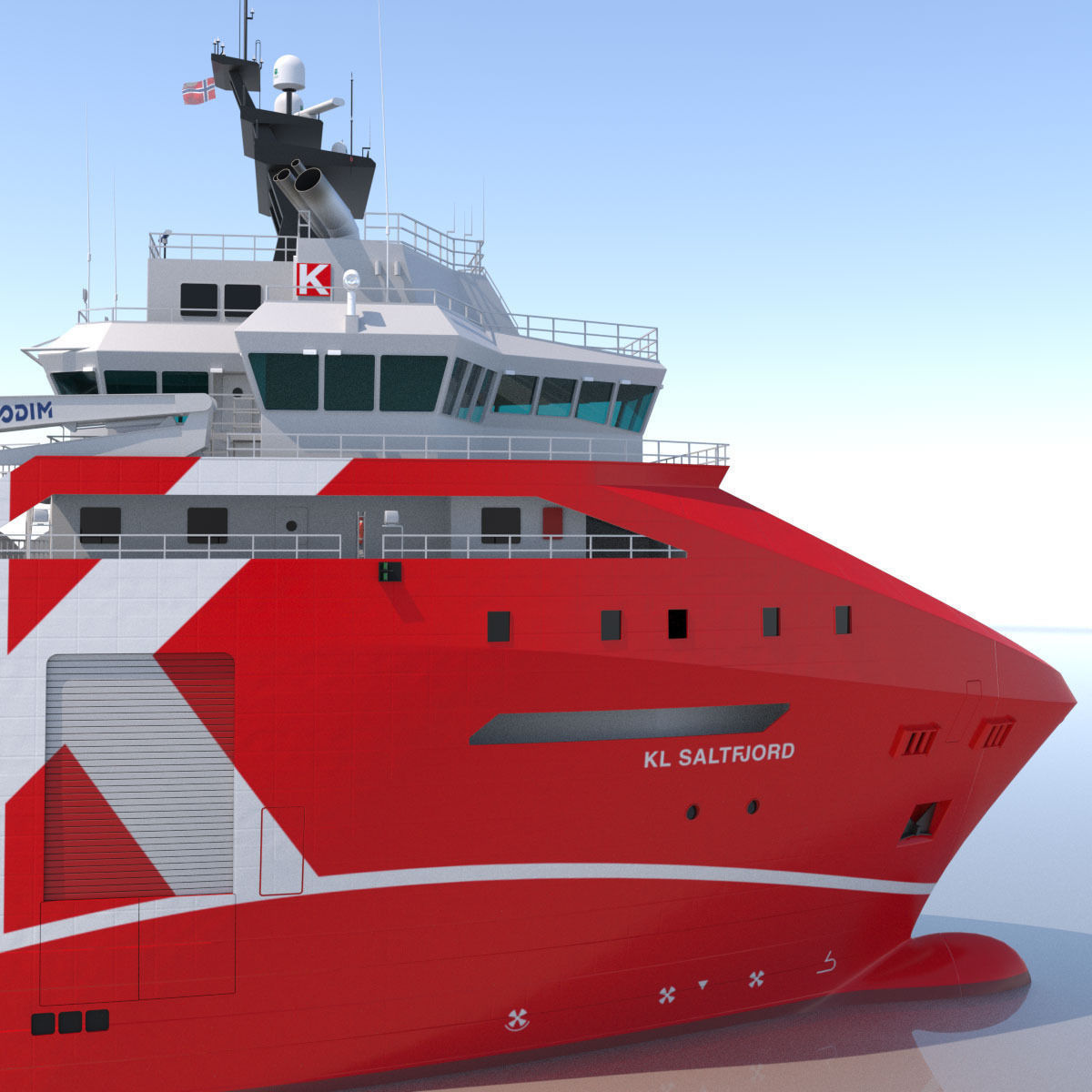 95 m AHTS Supply Vessel KL SALTFJORD 3D model_19