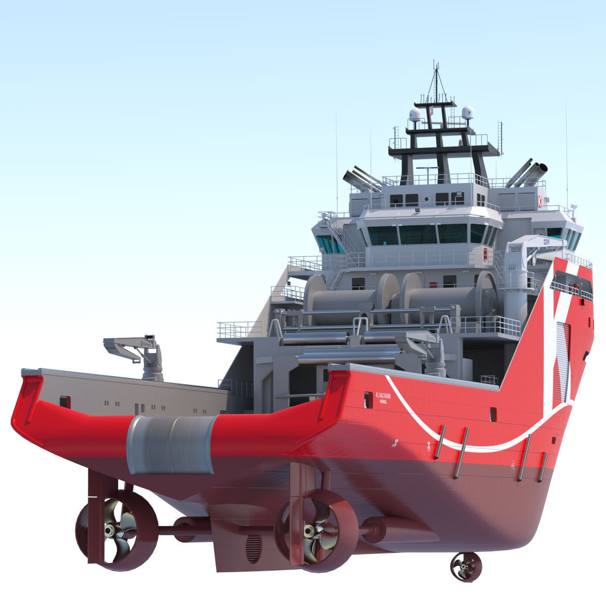 95 m AHTS Supply Vessel KL SALTFJORD 3D model_10