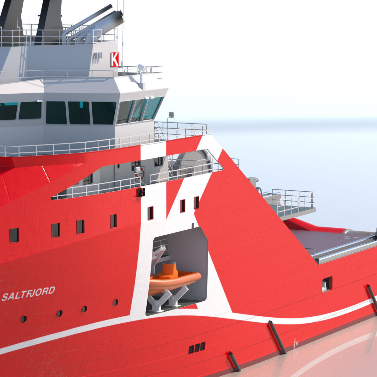 95 m AHTS Supply Vessel KL SALTFJORD 3D model_14