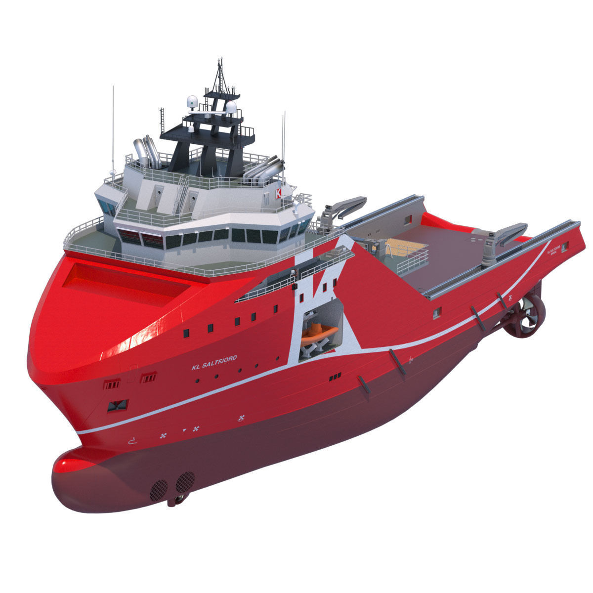 95 m AHTS Supply Vessel KL SALTFJORD 3D model_2