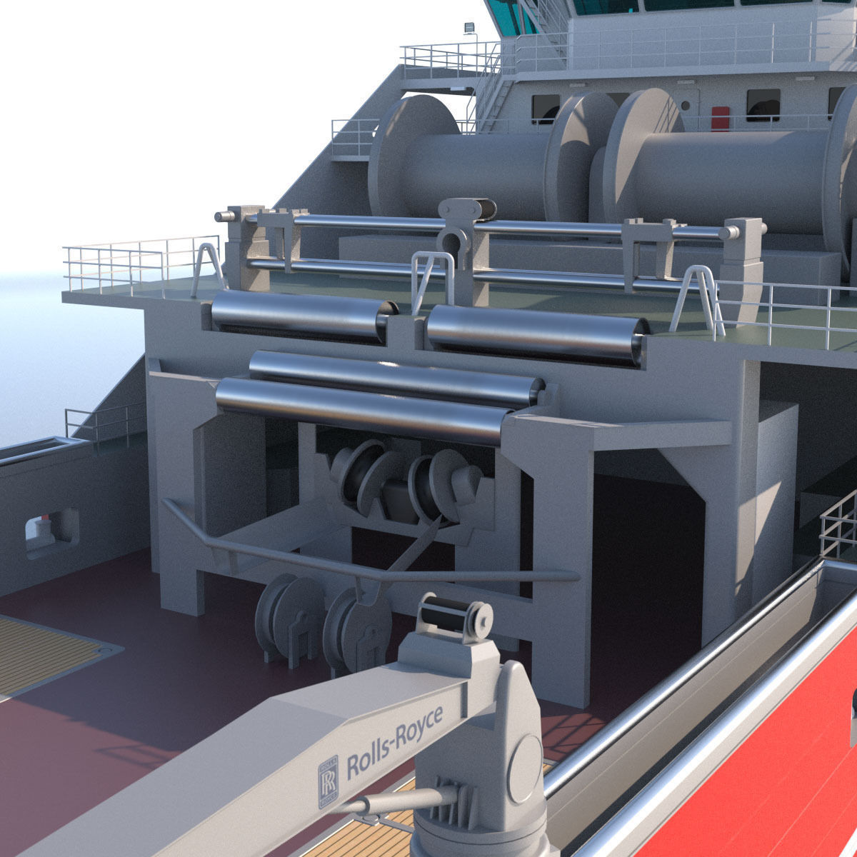 95 m AHTS Supply Vessel KL SALTFJORD 3D model_16