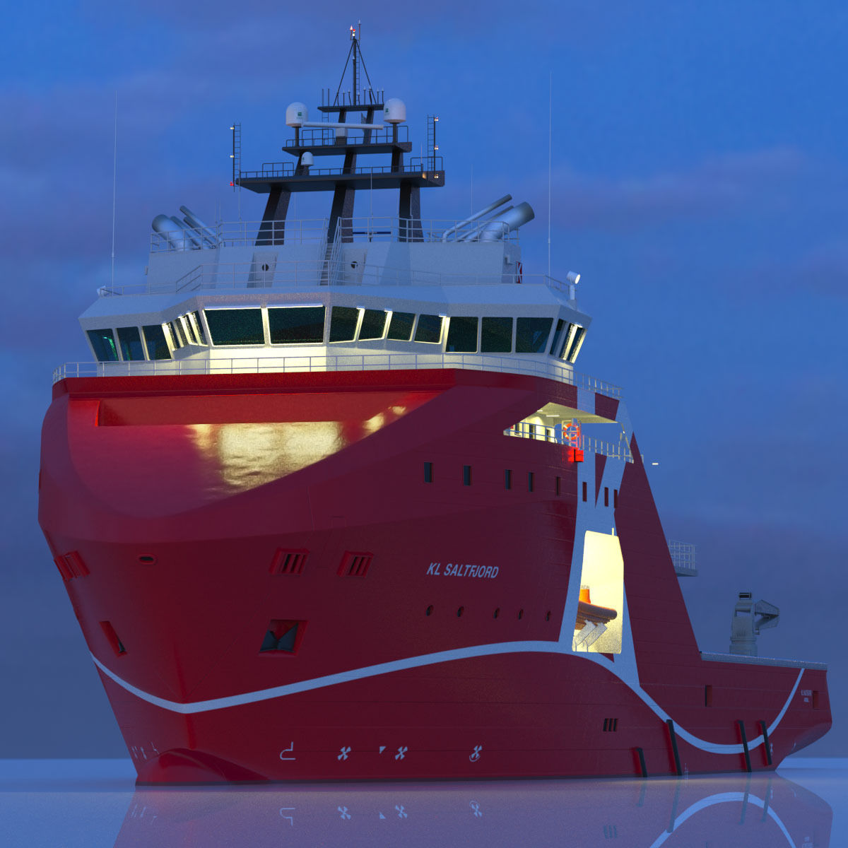 95 m AHTS Supply Vessel KL SALTFJORD 3D model_15