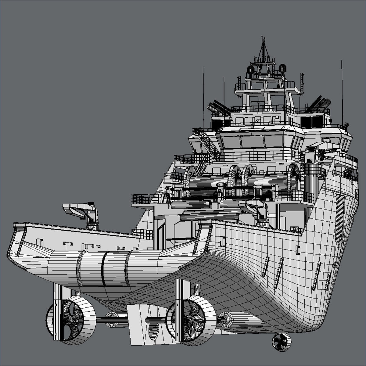 95 m AHTS Supply Vessel KL SALTFJORD 3D model_7