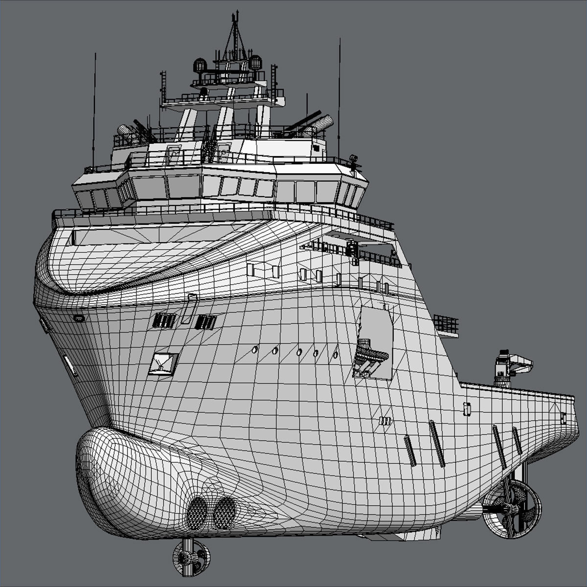 95 m AHTS Supply Vessel KL SALTFJORD 3D model_8