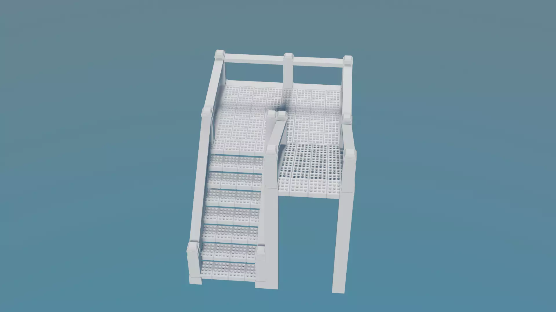 Sci-Fi Staircase Futuristic Architecture Diorama STL 3D print model