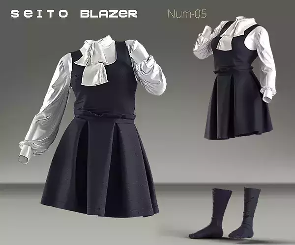 SEITO Jumper Skirt 3D School Uniform Outfit Num 03