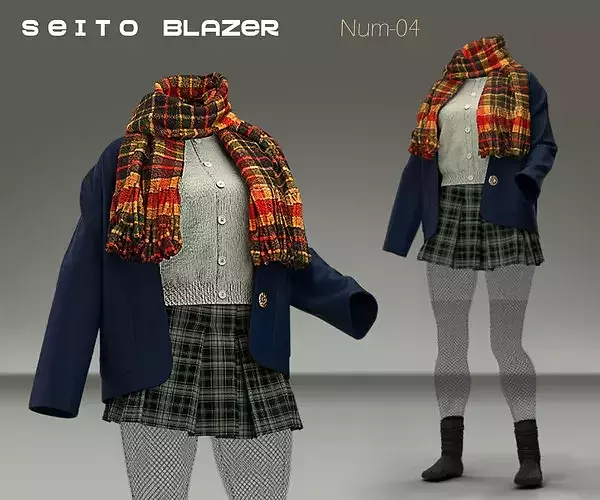 SEITO Winter Uniform - 3D School Uniform Outfit 