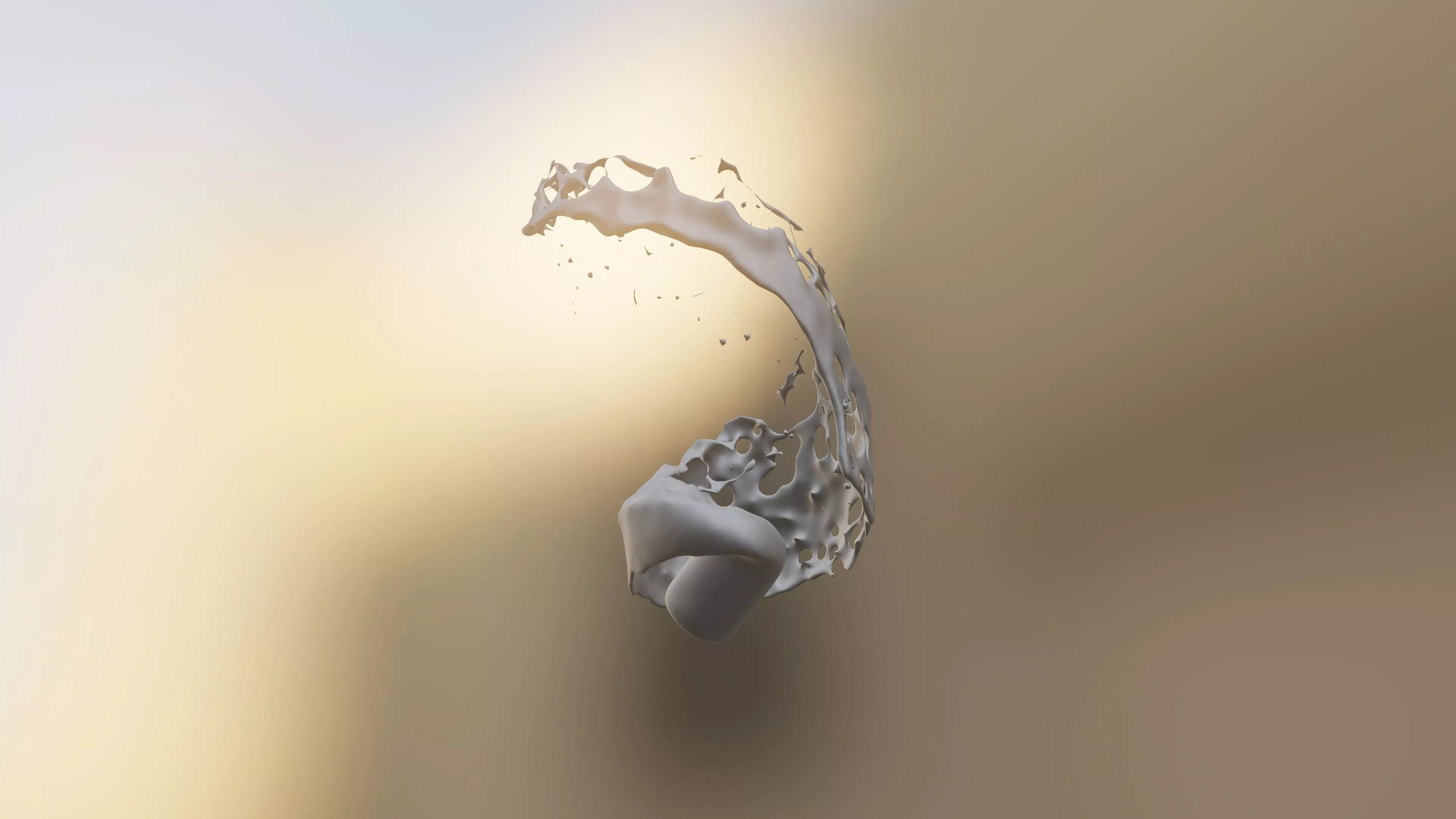 Animation of liquid products with rotating water cup pouring 3D model