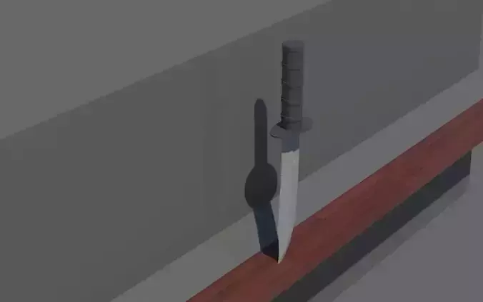 3D Tactical Knife Low Poly Model
