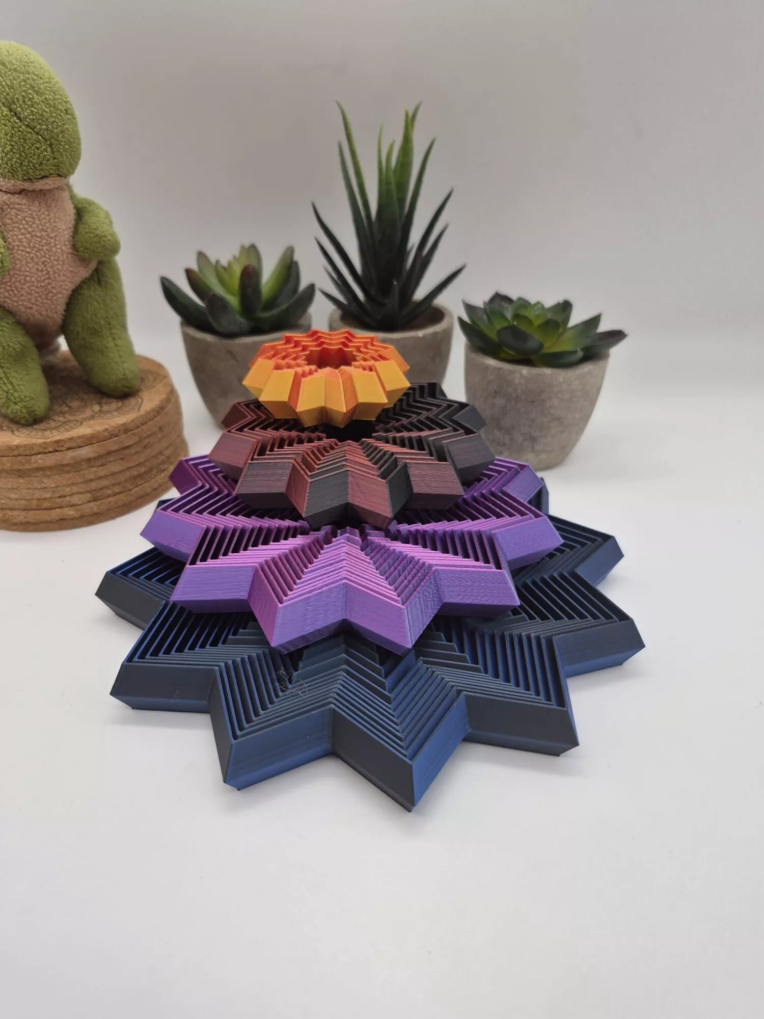Fractal Star Fidget Toy - 4 Sizes 3D print model