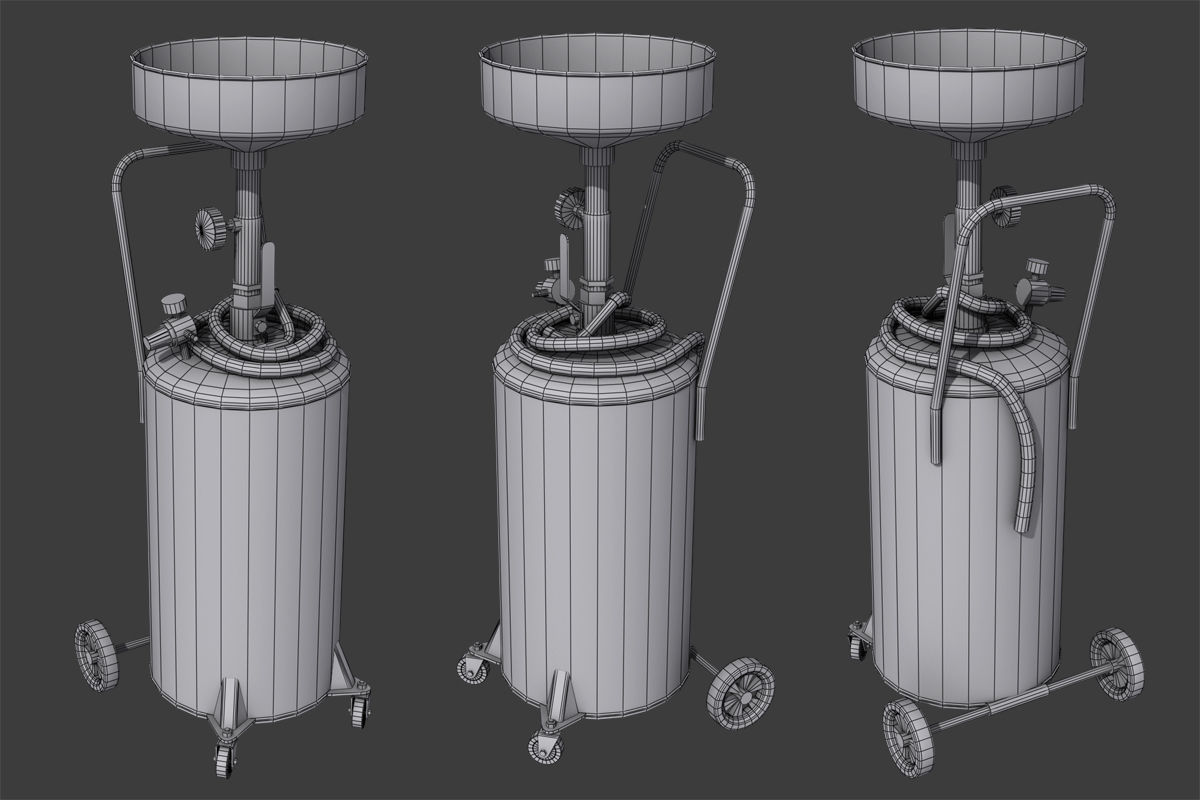Oil Collector Low-poly 3D model_3