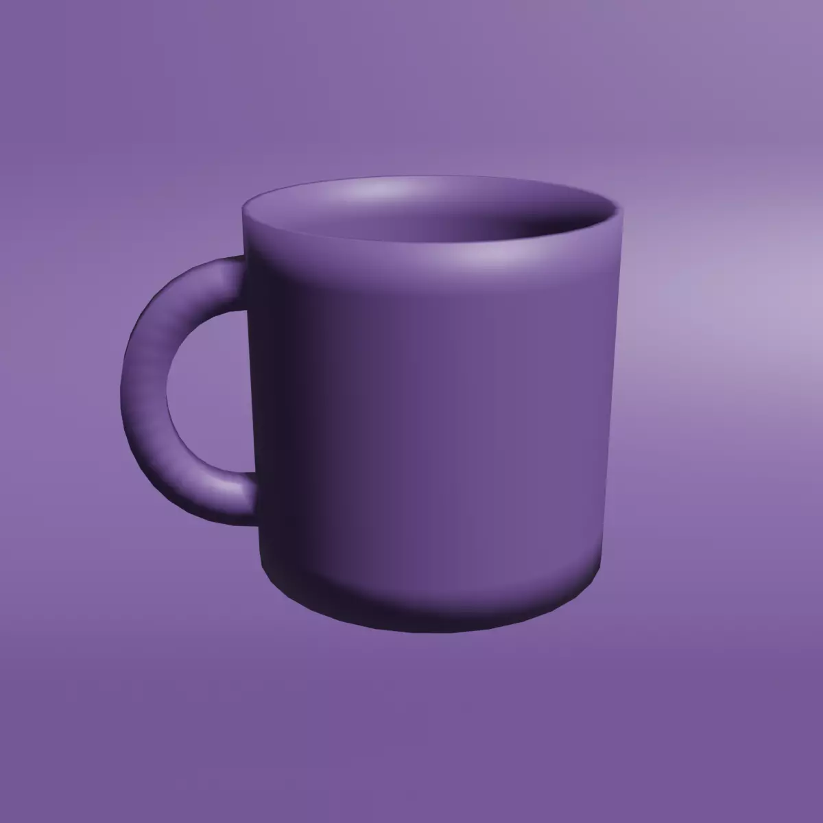 Modern Ceramic Mug Tea Cup Low-Poly 3D Asset Free low-poly 3D model