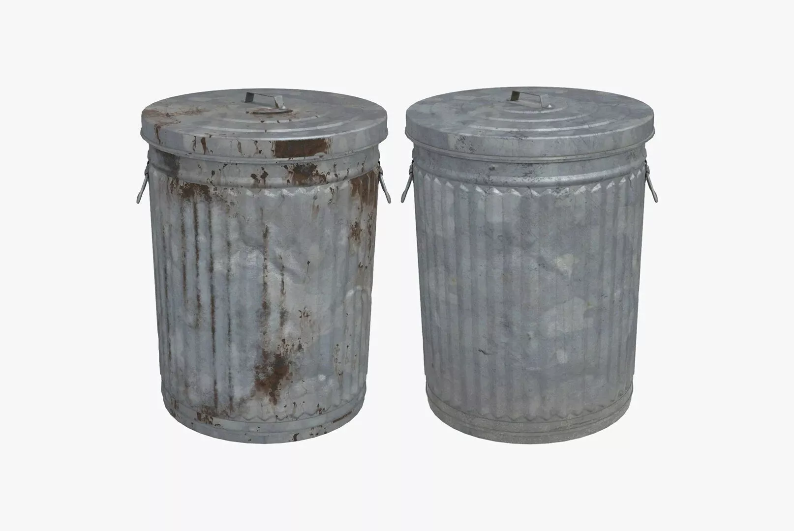 Trash Cans PBR 3D model
