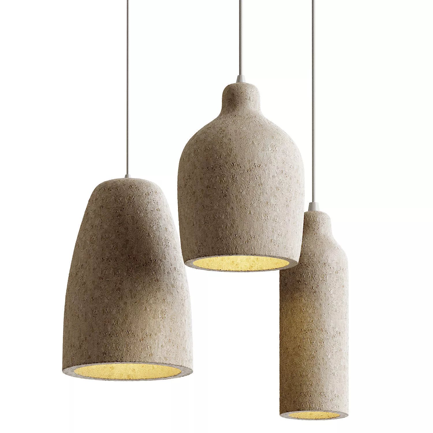 Wabi Sabi LED Chandelier 3D model