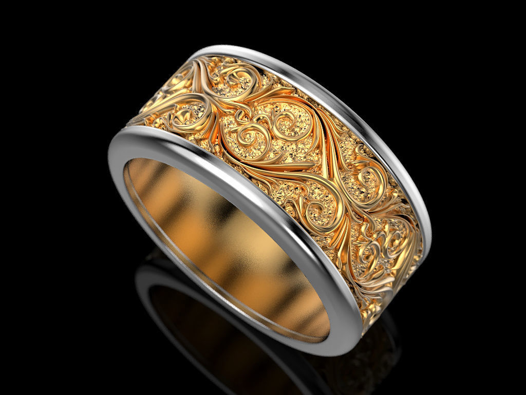 Wedding Ring 3D print model_2