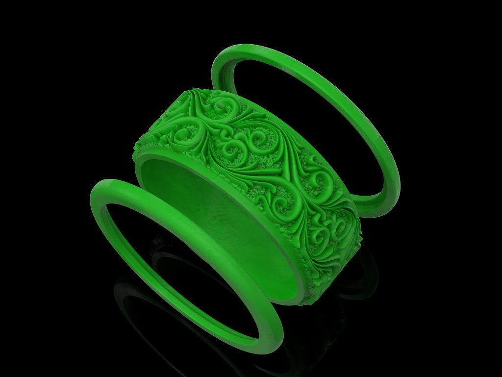 Wedding Ring 3D print model_4