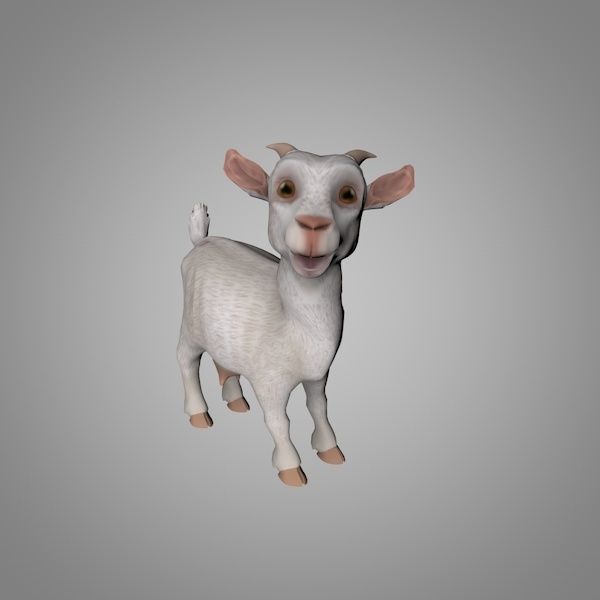 Goat or Goatling Low-poly 3D model_2