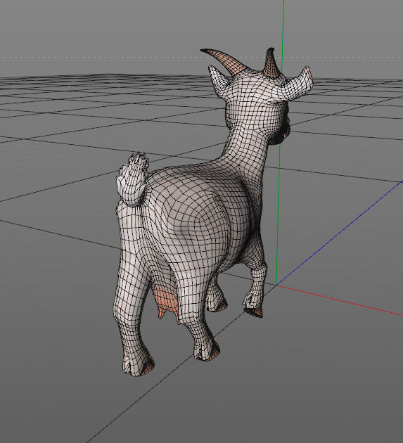 Goat or Goatling Low-poly 3D model_4