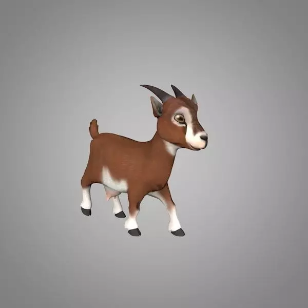 Goat or Goatling Low-poly 3D model_0