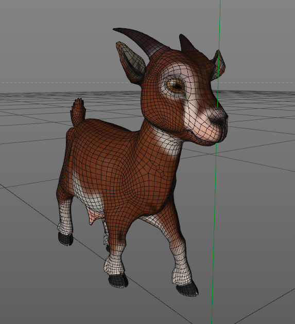 Goat or Goatling Low-poly 3D model_5