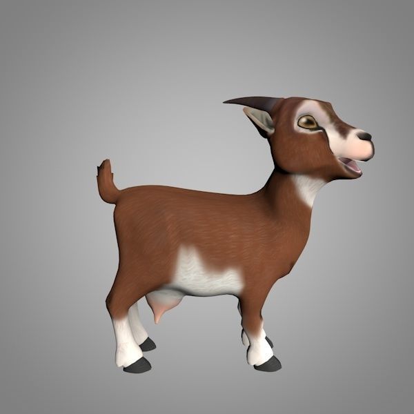 Goat or Goatling Low-poly 3D model_1