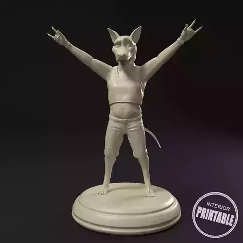 Rock dog Free 3D print model